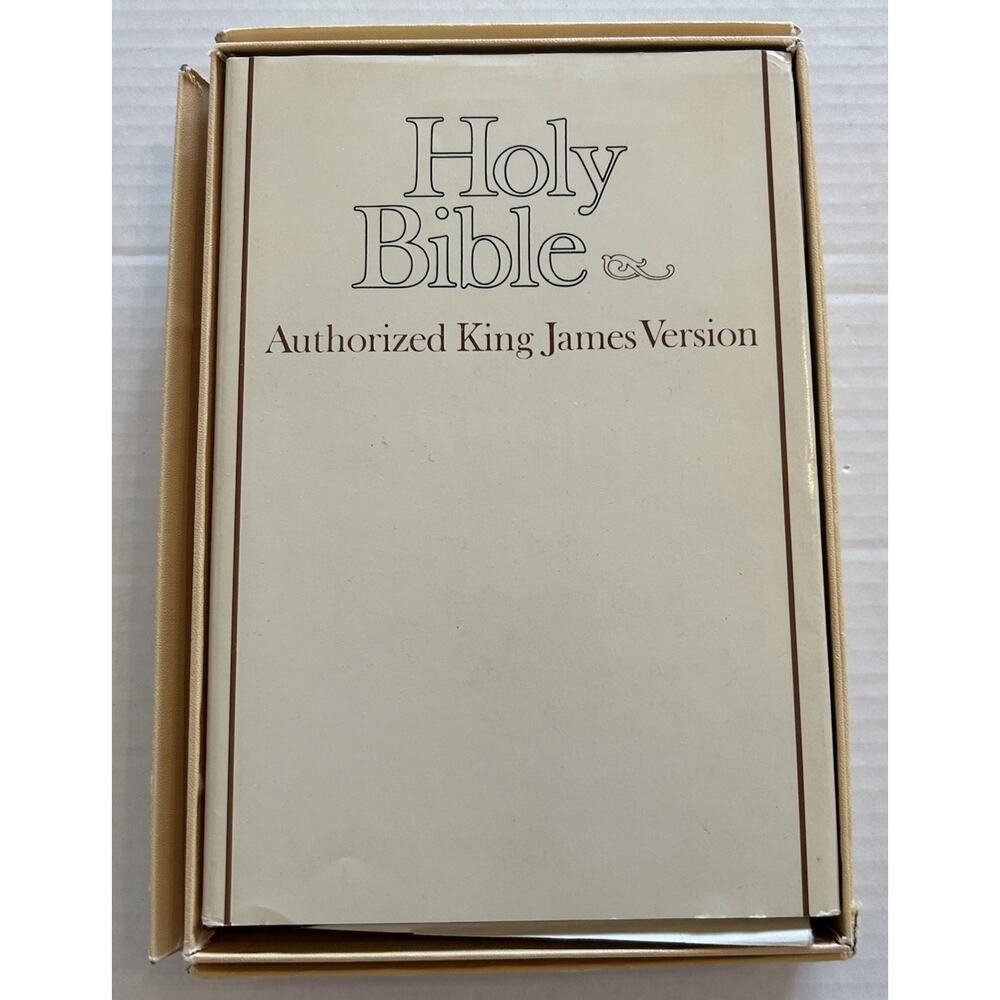 1940s Holy Bible King James Version Large-Print Zondervan KJV Hardcover Box 9x6